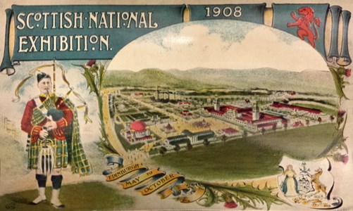 Scottish National Exhibition of 1908 Postcard